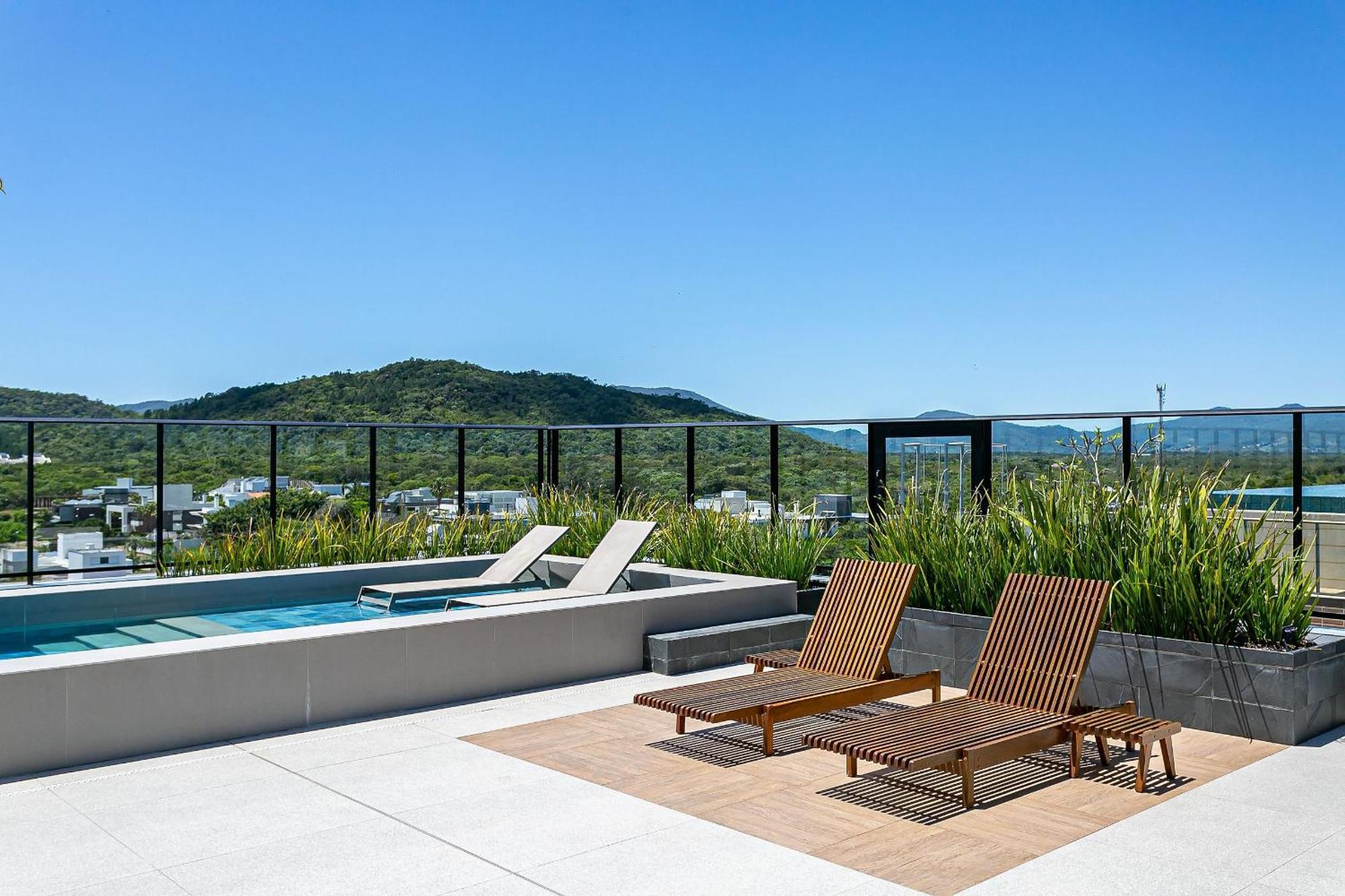 Wi-Fi 300Mb | Rooftop Com Piscina Em Jurere #Ja15 Florianópolis Buitenkant foto