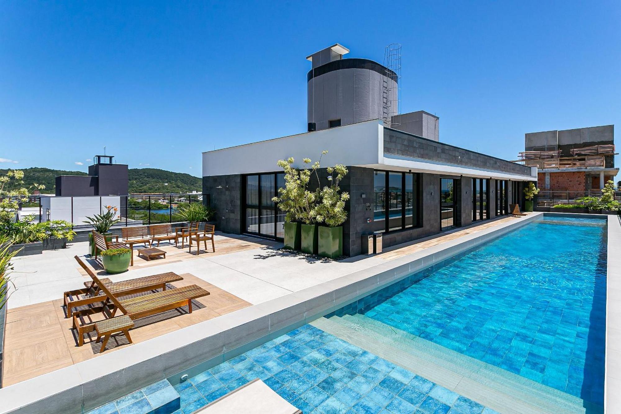 Wi-Fi 300Mb | Rooftop Com Piscina Em Jurere #Ja15 Florianópolis Buitenkant foto